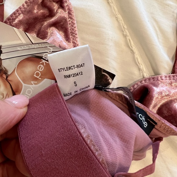 Naked Wardrobe Crushed Velvet Bralette - Picture 2 of 3